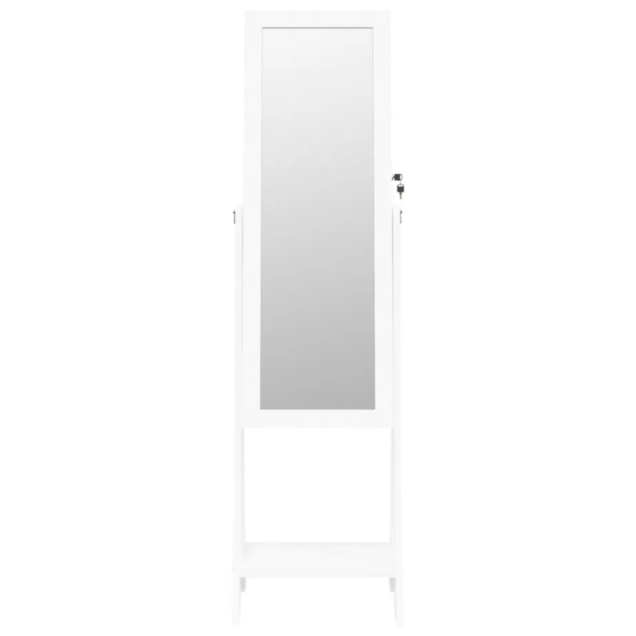 Ehetekapp peegli ja LED-valgustusega, eraldiseisev, valge - 4