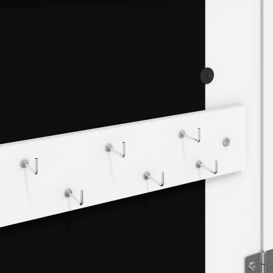 Ehetekapp peegli ja LED-valgustusega, eraldiseisev, valge - 9