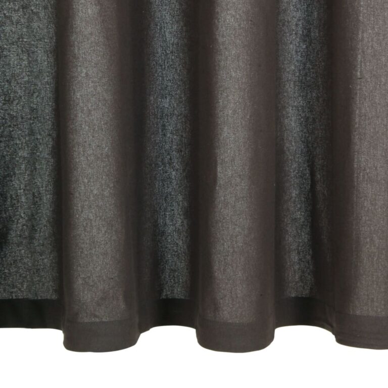 Kardinad metallrõngastega 2 tk puuvill 140 x 245 cm antratsiit