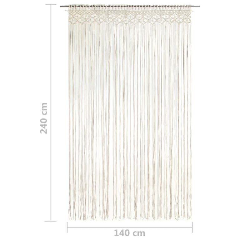 Makrameekardin 140 x 240 cm puuvill