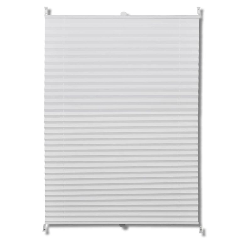 Plisseekardin 110 x 200 cm valge