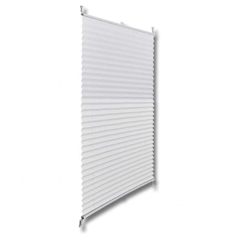Plisseekardin 110 x 200 cm valge