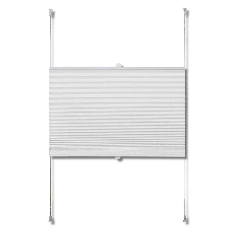 Plisseekardin 110 x 200 cm valge