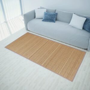 Ristkülikukujuline pruun bambusvaip 80 x 200 cm
