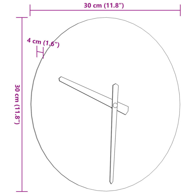 Seinakell helendava skaala ja osutitega kollane Ø30 cm