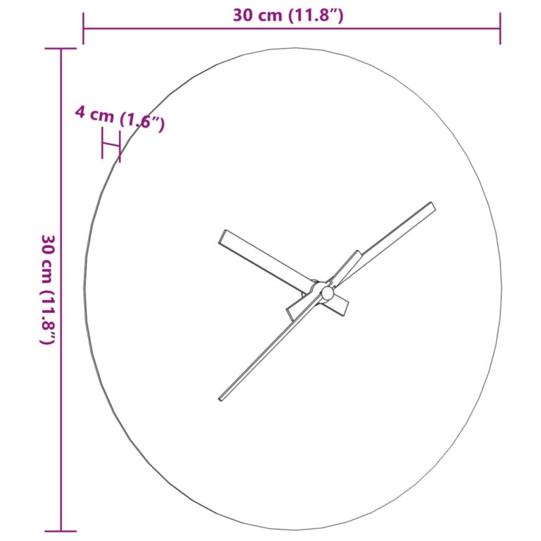 Seinakell helendava skaala ja osutitega pruun Ø30 cm