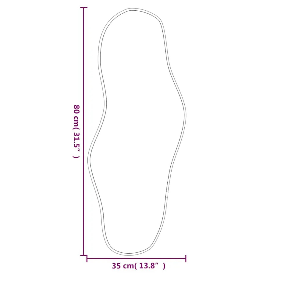 Seinapeegel, must, 80 x 35 cm – 6