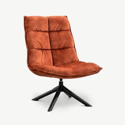Vaskse sametkattega America tugitool musta metallist pöörleva jalaga, elegantse ja ergonoomilise disainiga.