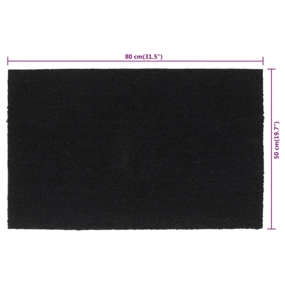 Uksematt, must, 50×80 cm, flokeeritud kookoskiud – 6