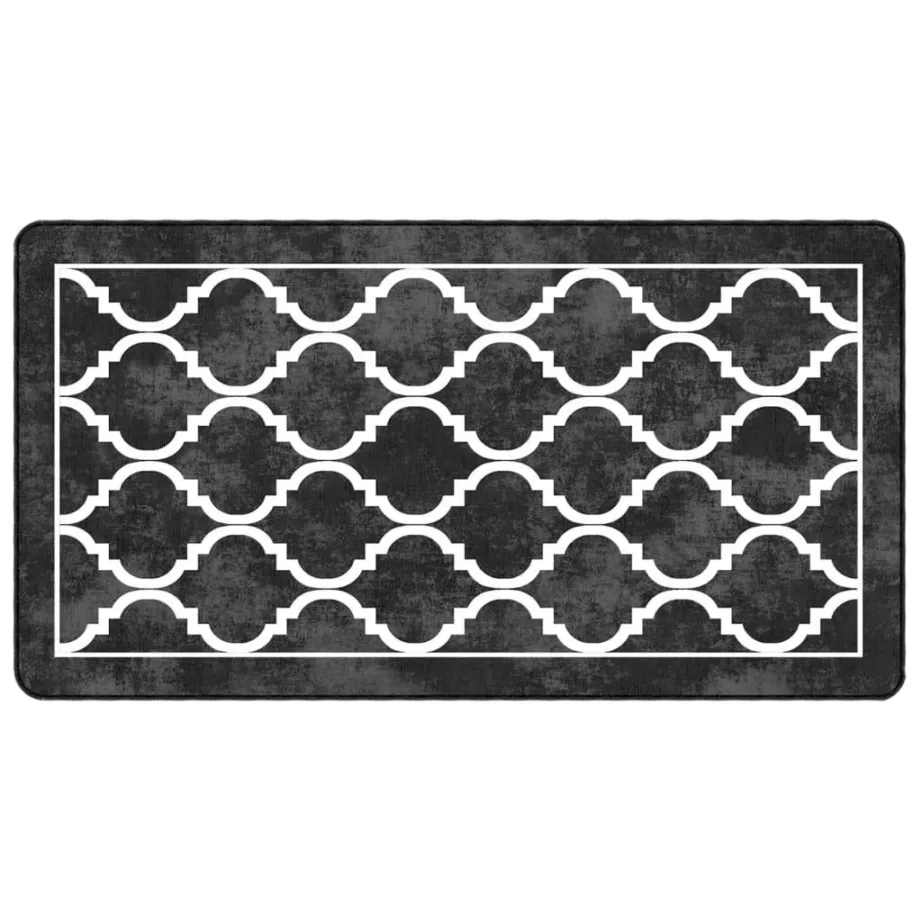 Vaip, pestav, must ja valge, 80 x 150 cm, libisemisvastane – 2