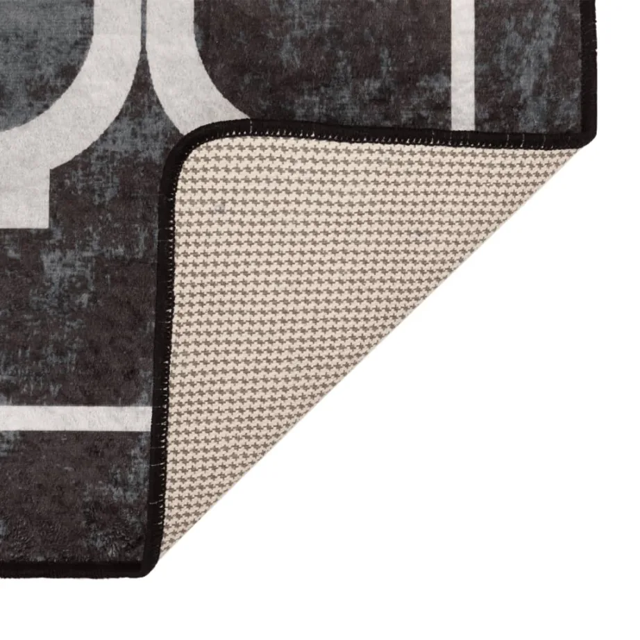 Vaip, pestav, must ja valge, 80 x 150 cm, libisemisvastane – 4