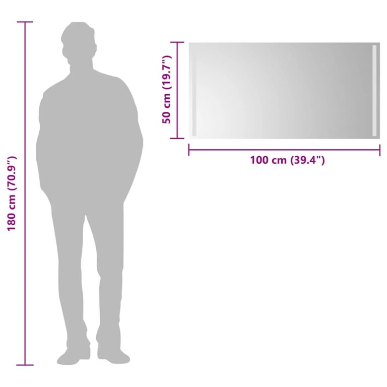 Vannitoa LED-peegel 100x50 cm