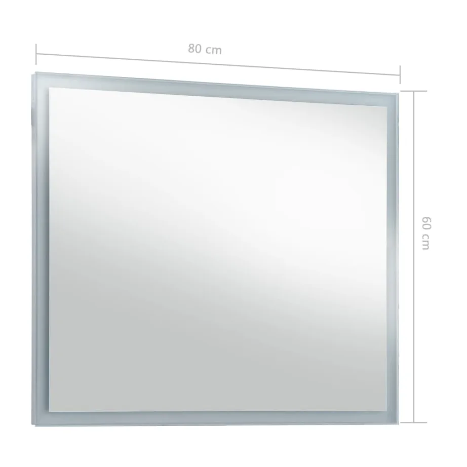 Vannitoa LED-seinapeegel 80 x 60 cm – 8