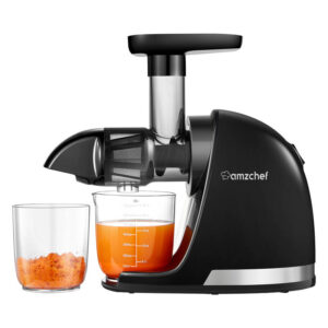 AMZCHEF 1501-BK-SM aeglaselt töötav mahlapress (must)