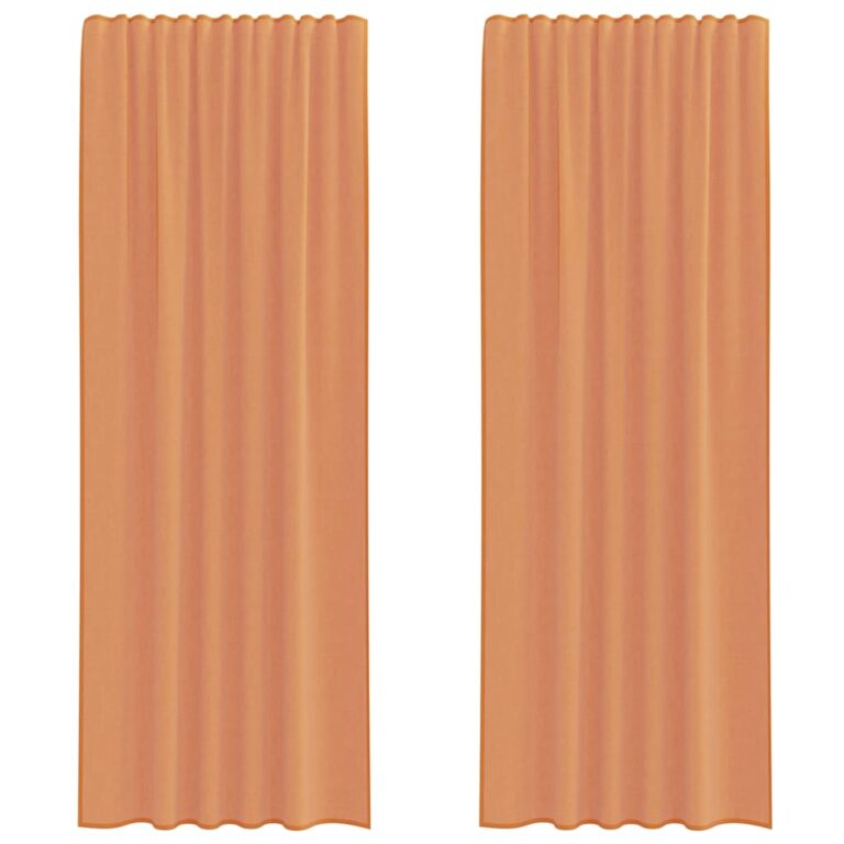 Aasadega Voile kardinad 2 tk terrakota 140x260 cm