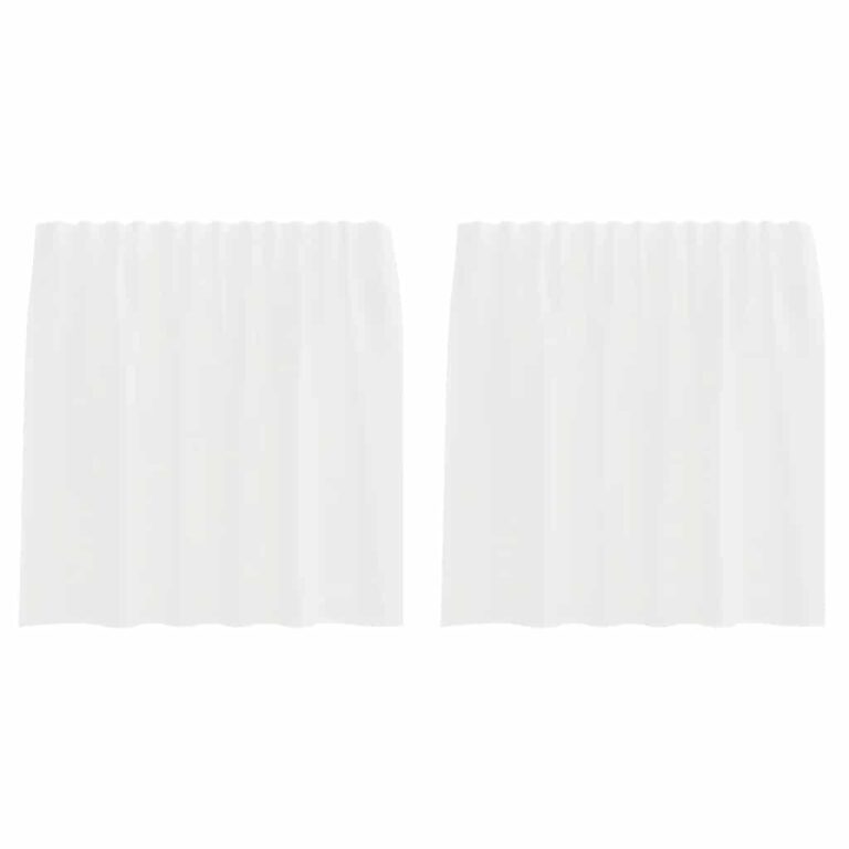 Aasadega Voile kardinad 2 tk valge 140x140 cm