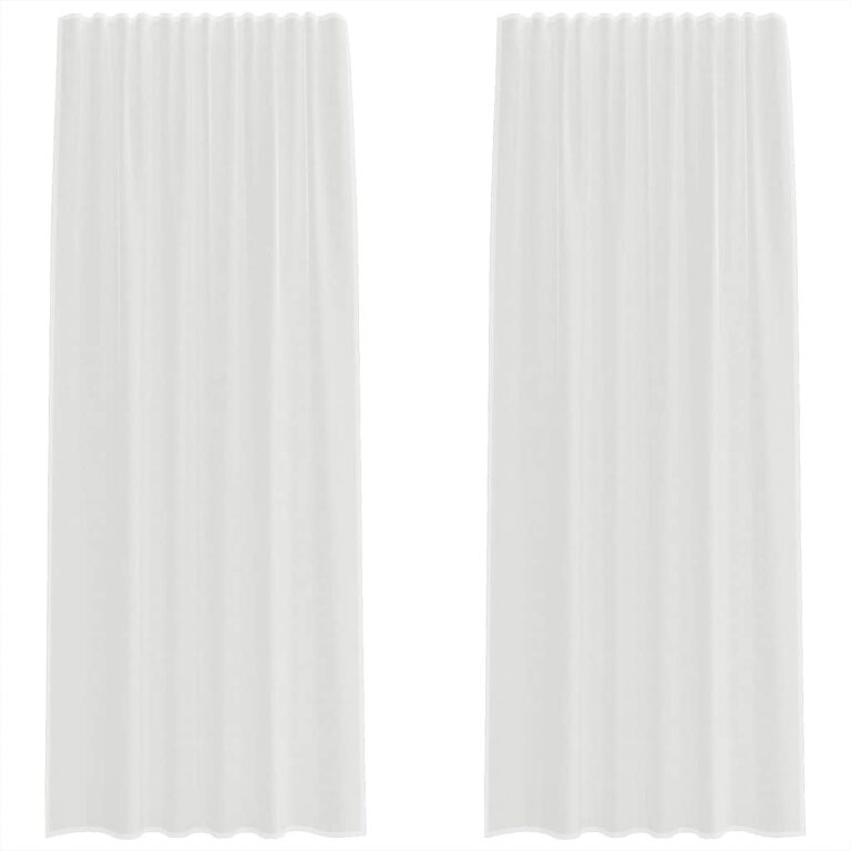 Aasadega Voile kardinad 2 tk valge 140x245 cm
