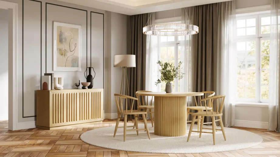 Helepruun söögilaud Avola AV2421-48, kummipuu, tammespoon – 7