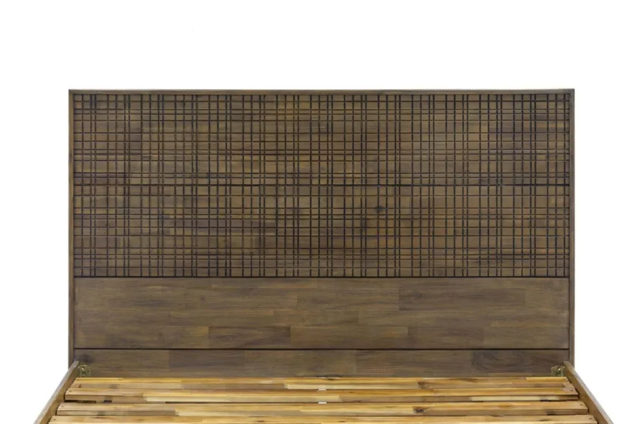 Helepruun voodiraam Maze MAZK01 180cm + 2 öökappi MAZB02, akaatsiapuidust – 15