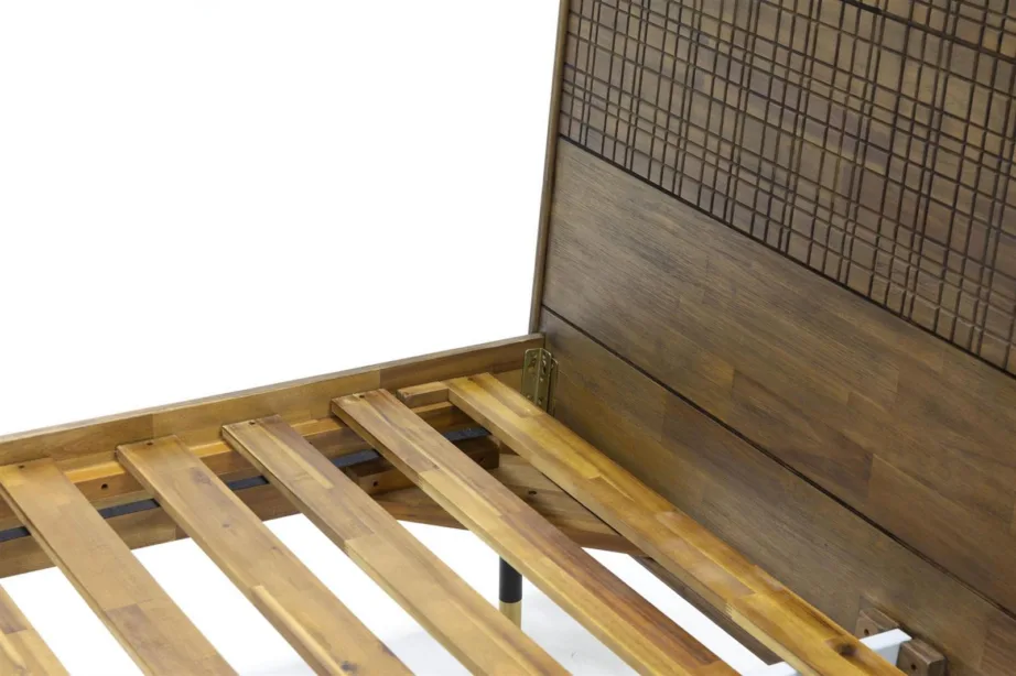 Helepruun voodiraam Maze MAZK01 180cm + 2 öökappi MAZB02, akaatsiapuidust – 16