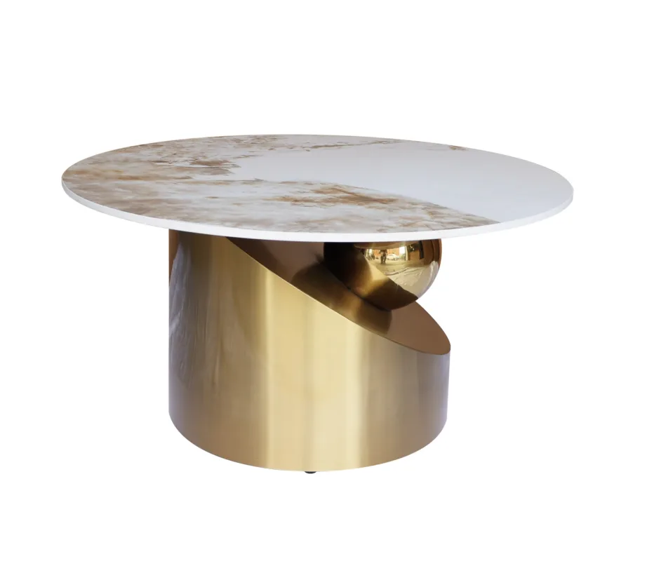 Kuldsete jalgadega kohvilaud Modig M60, metallist – 3