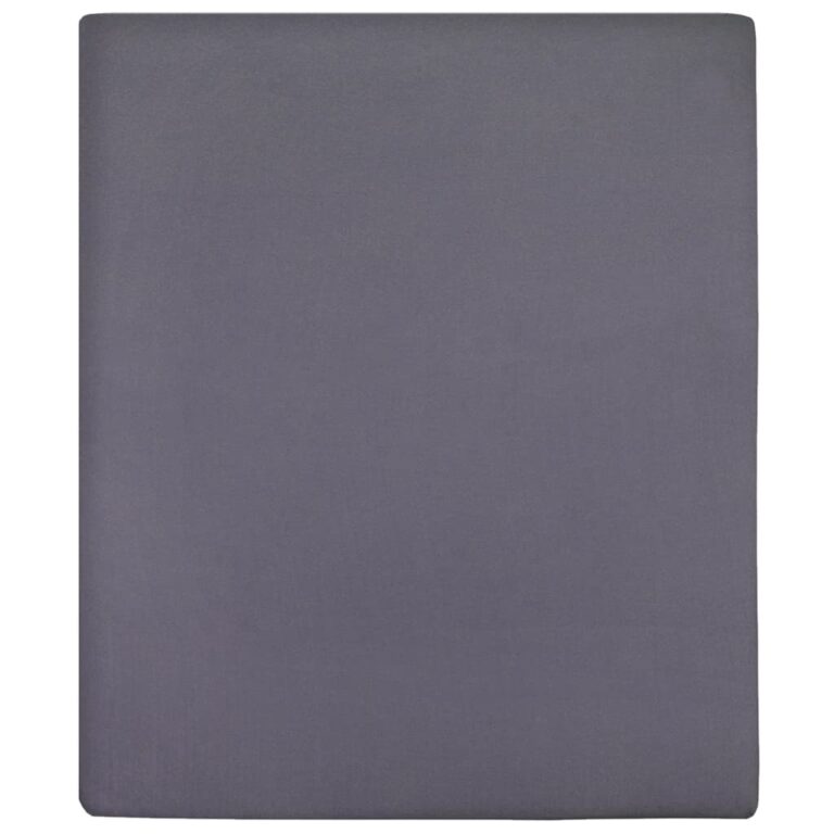 Kummiga voodilinad 2 tk antratsiithall 180x200 cm puuvill