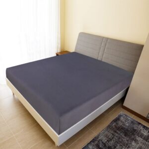Kummiga voodilinad 2 tk antratsiithall 180x200 cm puuvill
