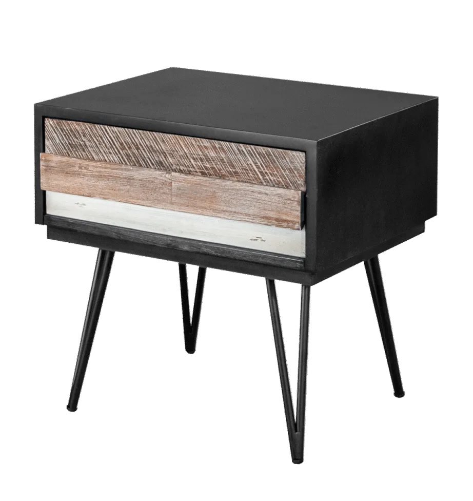 Musta, halli ja beeži voodiraam Adesso ADESQ01, akaatsiapuidust – 3