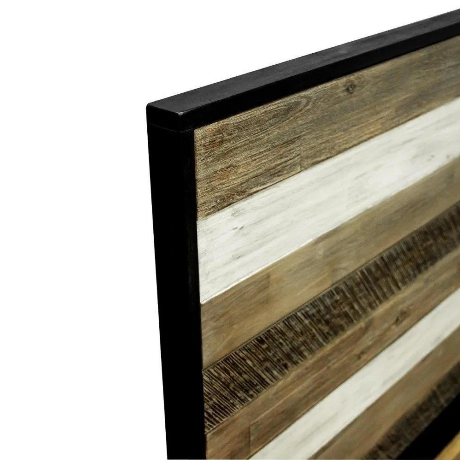 Musta, halli ja beeži voodiraam Adesso ADESQ01, akaatsiapuidust – 4