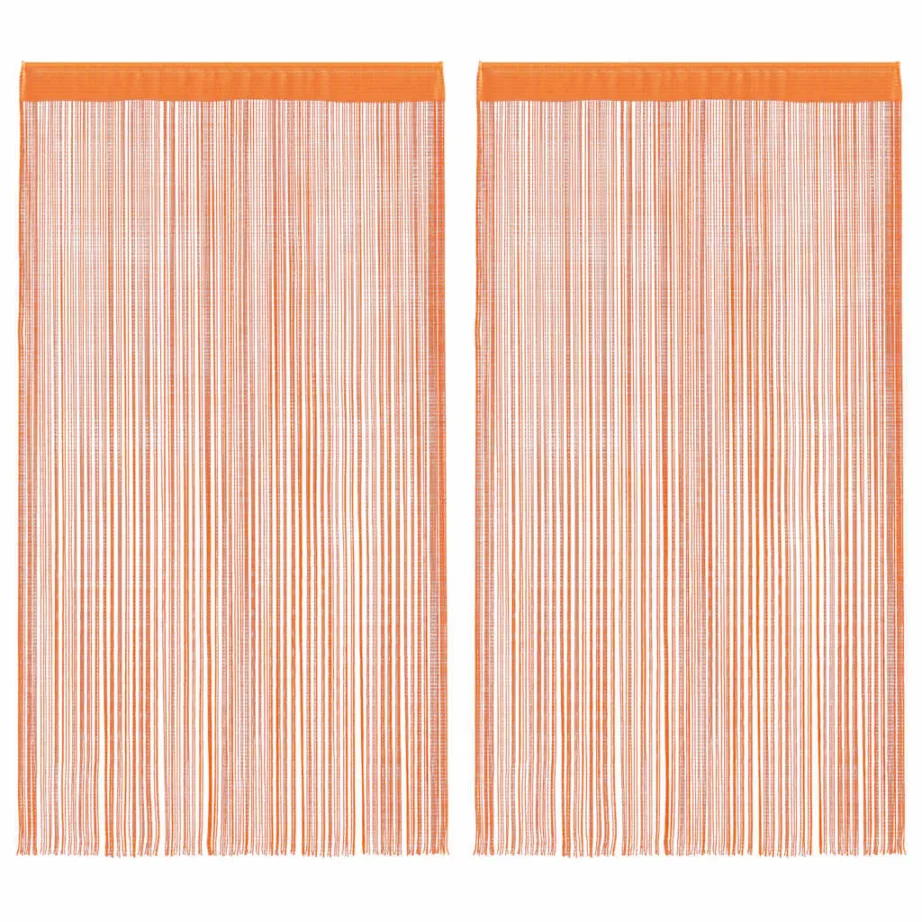 Nöörkardinad 2 tk, oranž, 140×250 cm – 2
