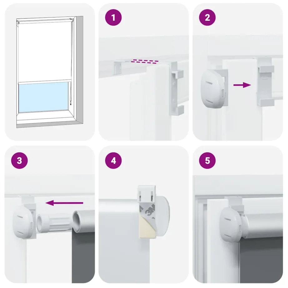 Pimendav ruloo hall 70×150 cm kanga laius 65,7 cm polüester – 6