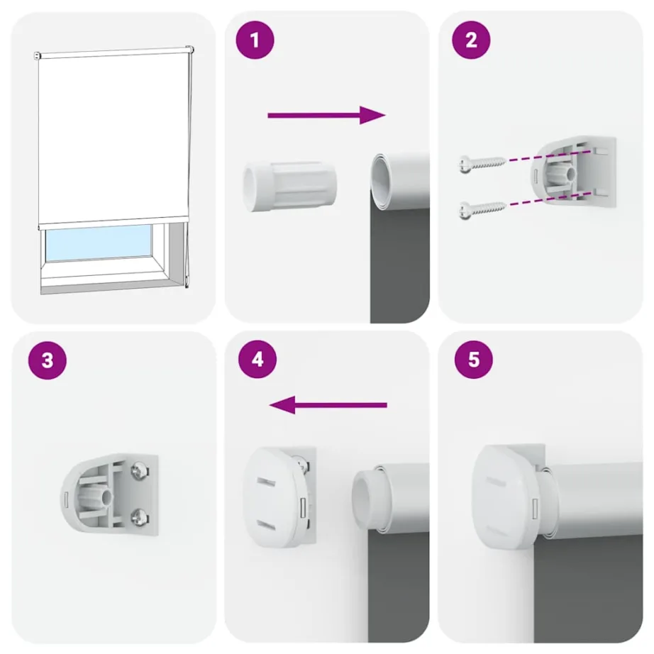 Pimendav ruloo hall 80×150 cm kanga laius 75,7 cm polüester – 7