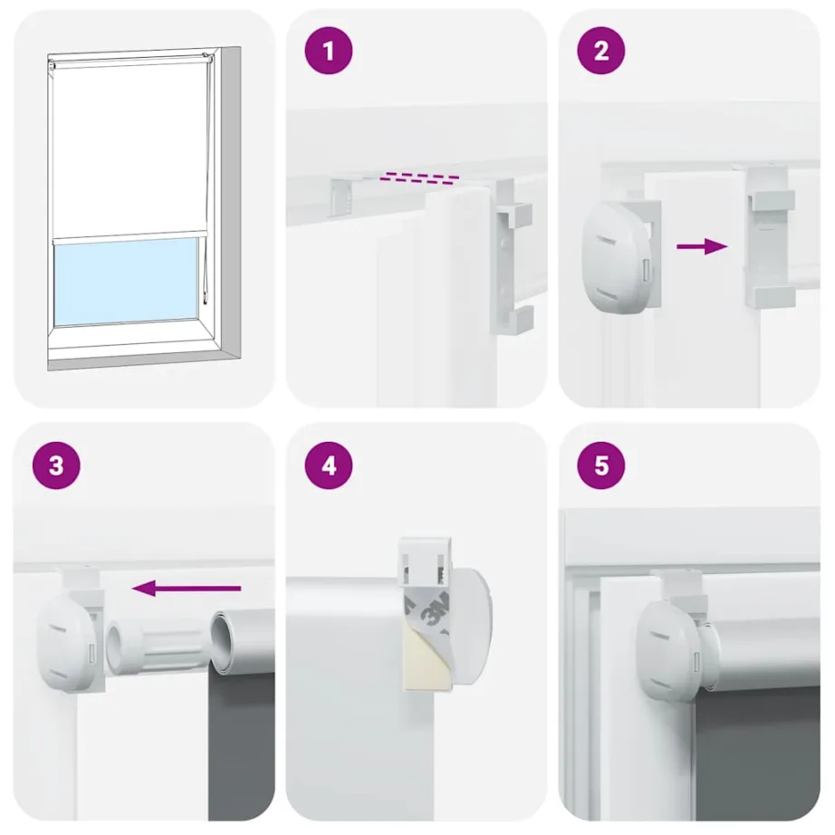 Pimendav ruloo hall 85×230 cm kanga laius 80,7 cm polüester – 6