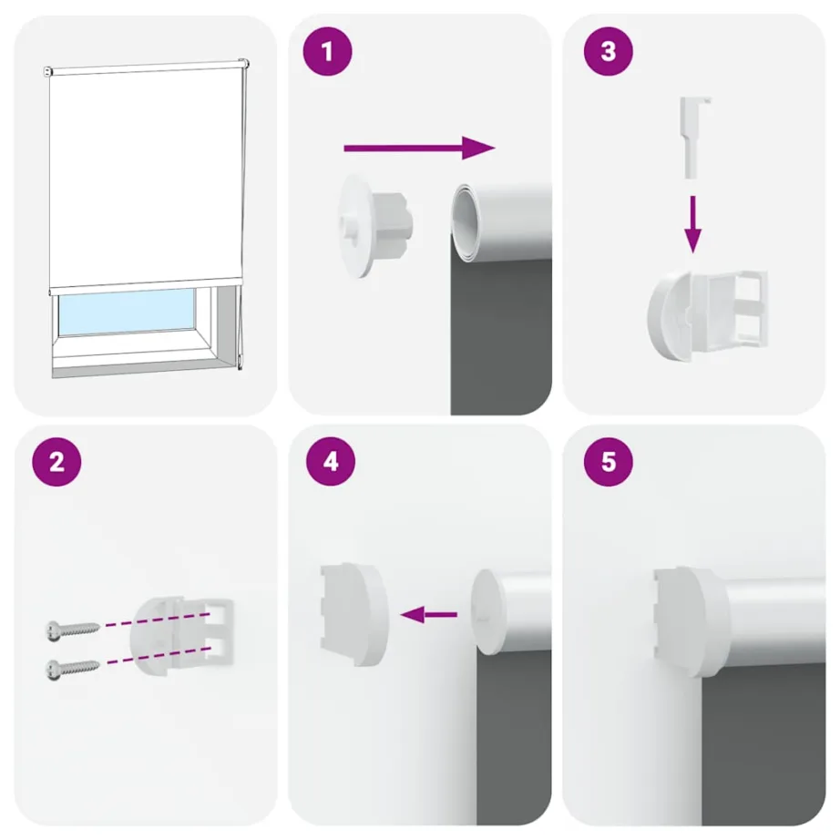 Pimendav ruloo helehall 150×130 cm kanga laius 146,6 cm – 5