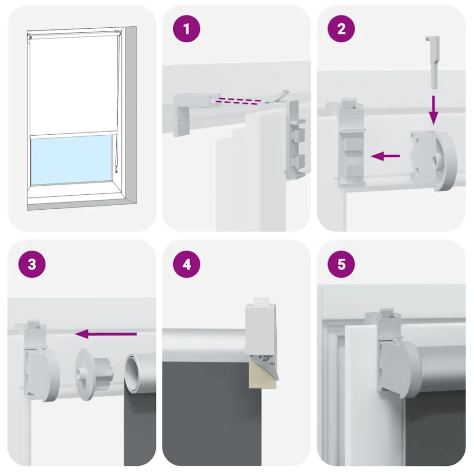 Pimendav ruloo helehall 150×130 cm kanga laius 146,6 cm – 6