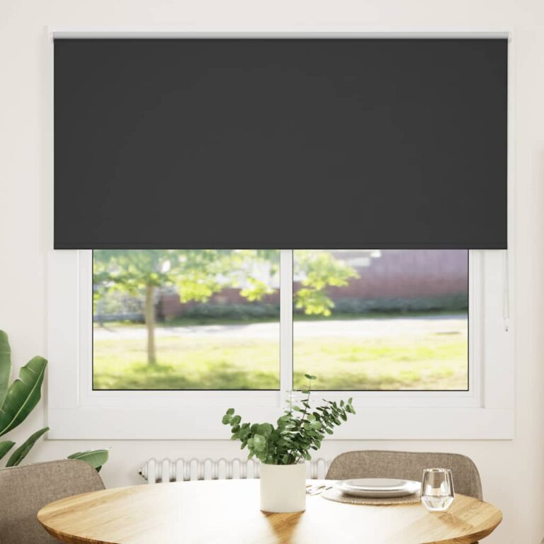 Pimendav ruloo must 155x130 cm kanga laius 151