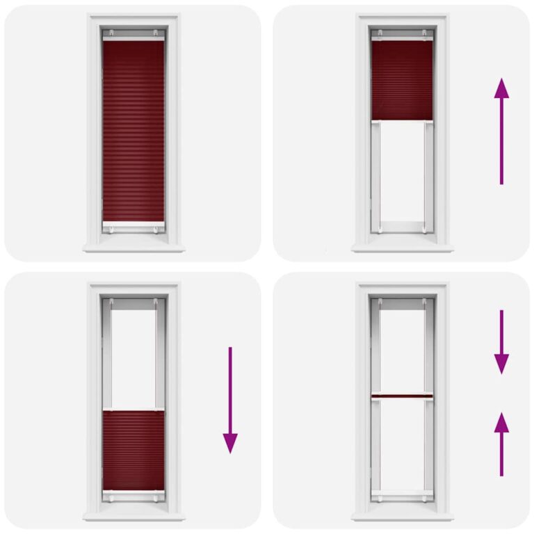 Plisseeritud ruloo Bordeaux punane 40x150 cm Kanga laius