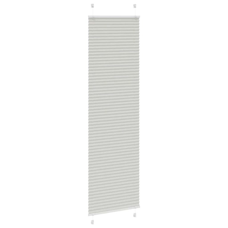Plisseeritud ruloo helehall 65x200 cm kanga laius 64
