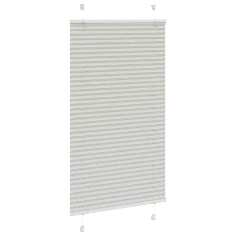 Plisseeritud ruloo helehall 80x150 cm kanga laius 79