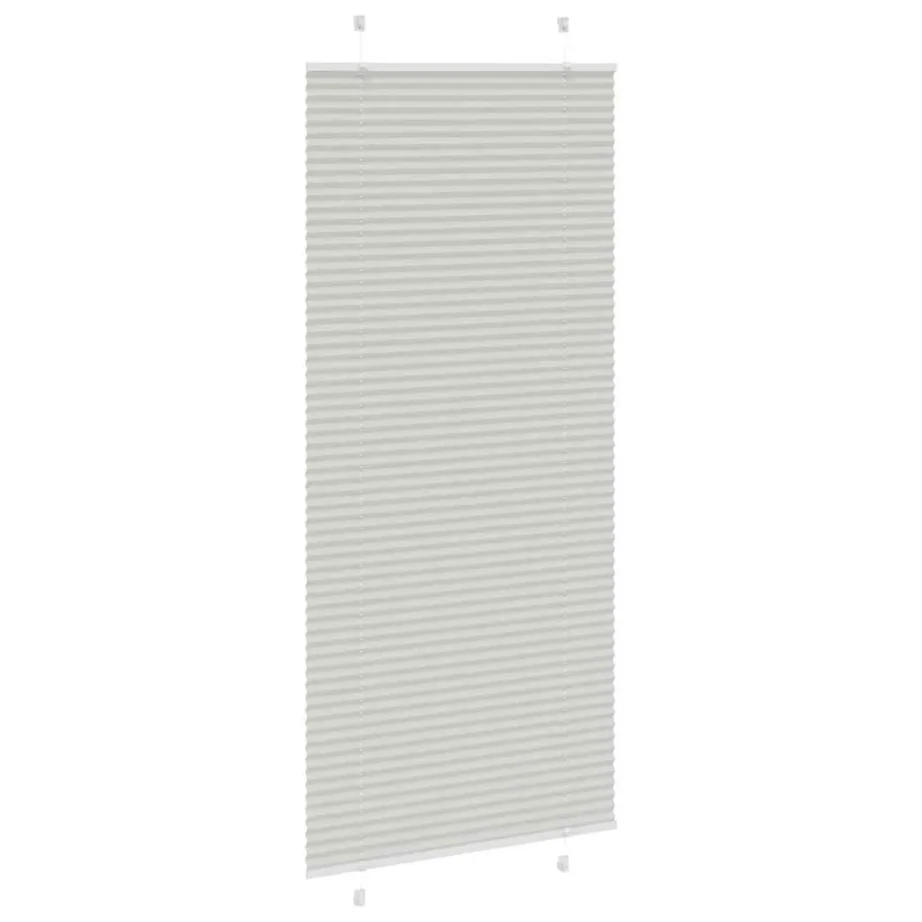 Plisseeritud ruloo privaatsuse ja päikesekaitsega, helehall, 85 x 200 cm, 100% polüester – 4