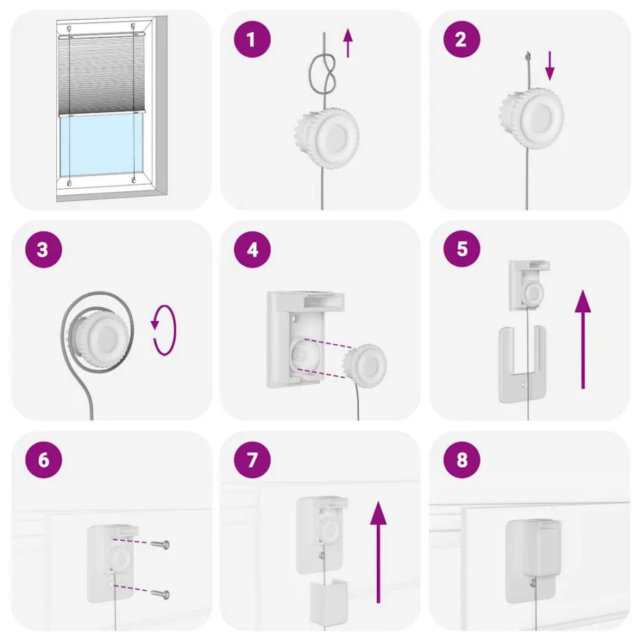 Plisseeritud ruloo valge 80×100 cm kanga laius 79,4 cm – 6