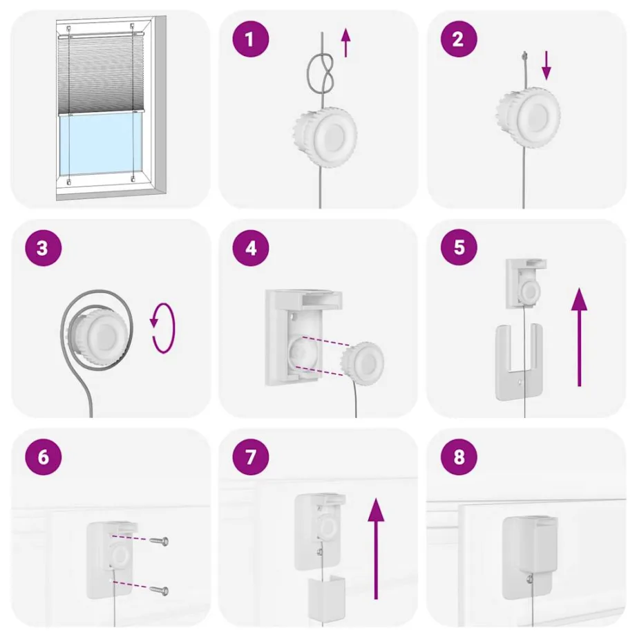 Plisseeritud ruloo valge 80×150 cm kanga laius 79,4 cm – 6