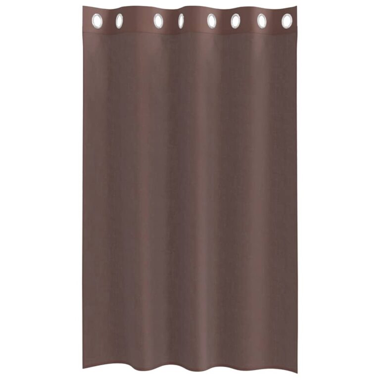 Rõngastihendiga kardinad 2 tk Pruun 140x175 cm