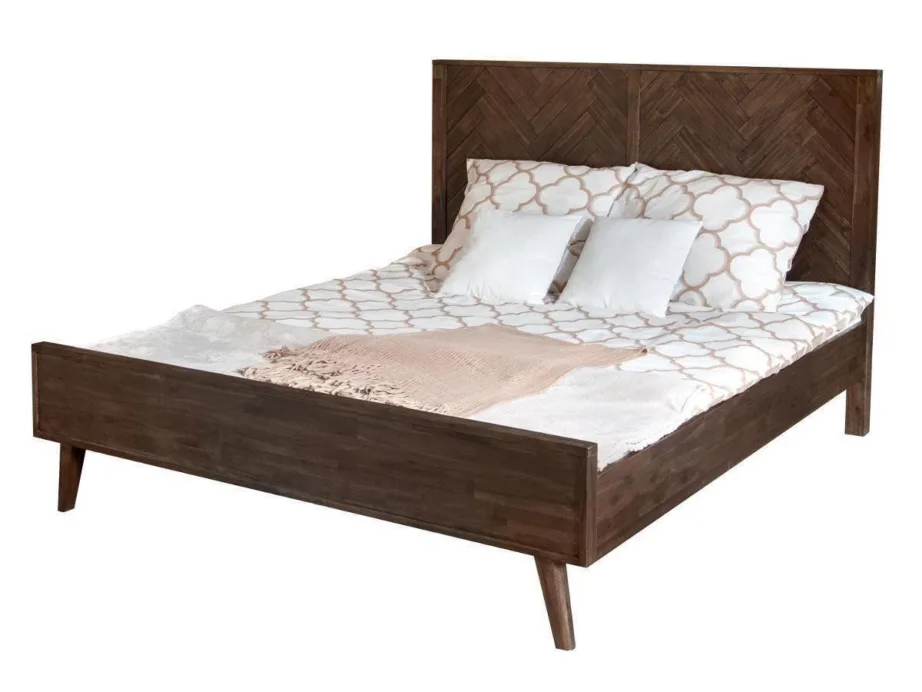 Tumepruun voodiraam Ashton ASTQ01 140cm + 2 öökappi ASTB02, akaatsiapuidust – 2