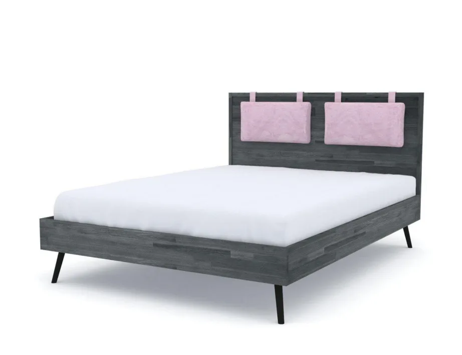 Tundrahall voodiraam Capella CAPQ01 140cm + 2 öökappi CAPB02, akaatsiapuidust – 5