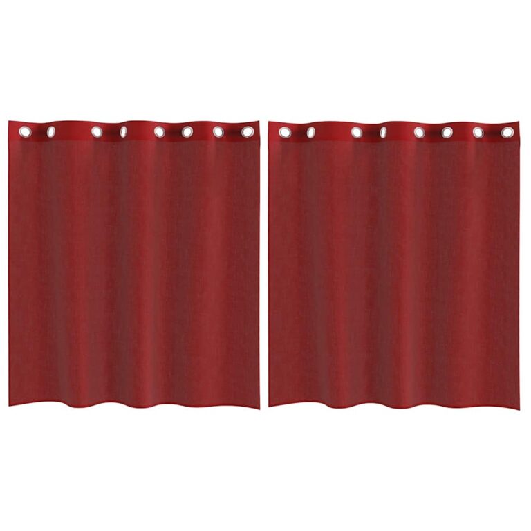 Voile kardinad koos rõngastega 2 tk Wine Red