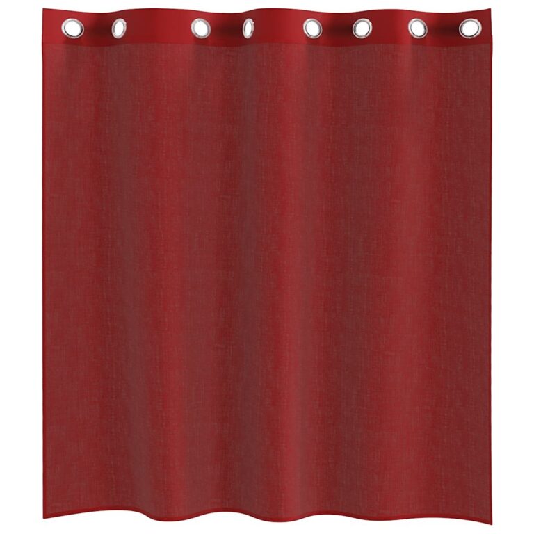 Voile kardinad koos rõngastega 2 tk Wine Red