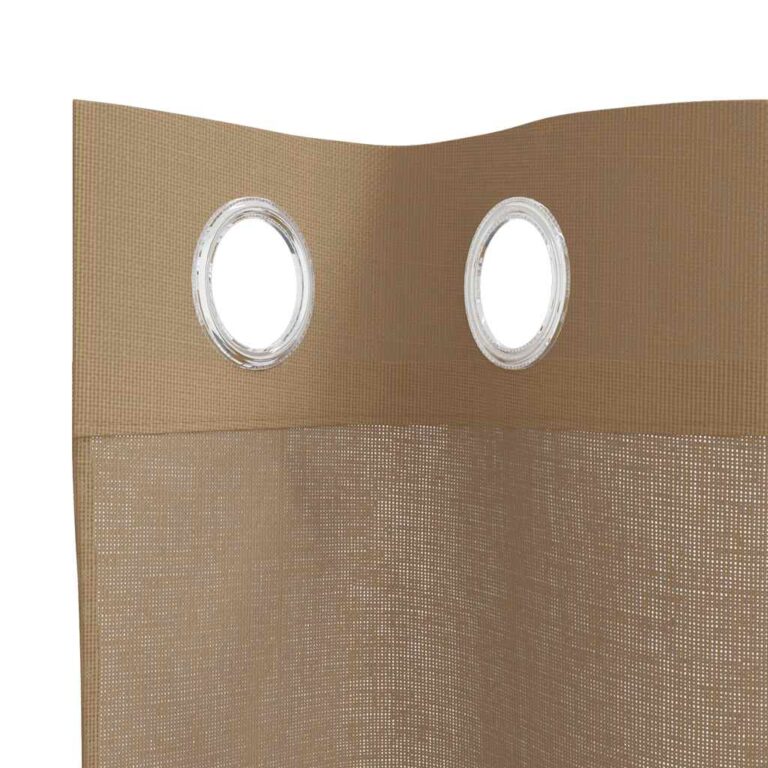 Voile kardinad koos rõngastihenditega 2 tk Helepruun