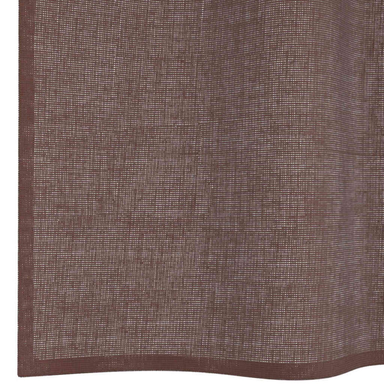 Voile kardinad rõngastega 2 tk Pruun 140x245 cm