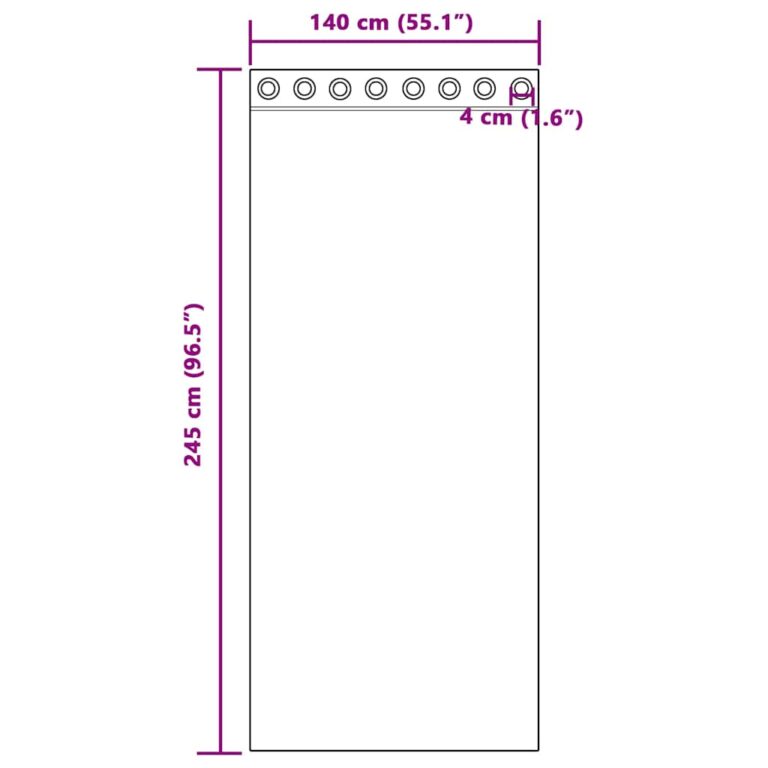 Voile kardinad rõngastega 2 tk Pruun 140x245 cm
